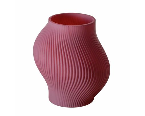 Vase "Irena" aus Glas, rot, ca. 20 cm hoch - Bordeauxrot - 1