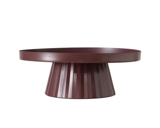 Etagere "Marona", Eisen,  Ø/H ca. 28/10,5 cm - rotbraun - 1