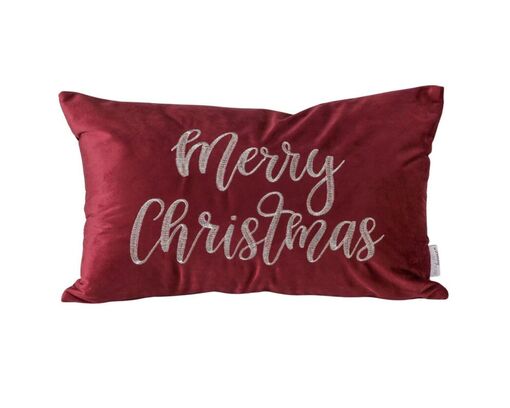 Kissen "Merry Christmas", ca. 30x50 cm - Rot - 1