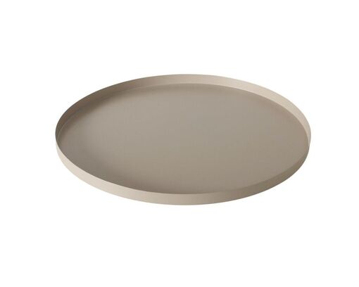 Tablett "Rondella" rund, Eisen, ca. 40 cm - Beige - 1