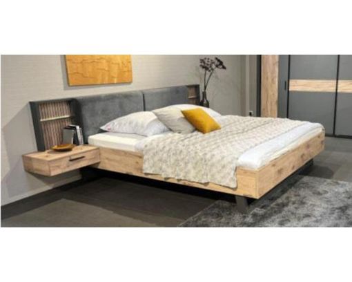 Bettanlage "Pisa", ca. 180x200 cm - Graphit/Viking Oak - 1