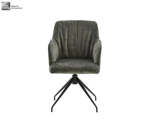 Interliving 5110 Armlehnstuhl dunkelgrün mit Spinnenfuß - Genova forest - 1