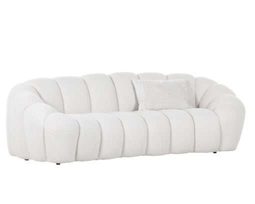 Megasofa "Guben", Bubble-Optik, Bouclé-Stoff, leger - Weiß - 1