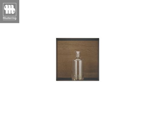 Musterring Hängeregal "Trevio" 7250, Riffelholz - Braun/Schwarz - 1