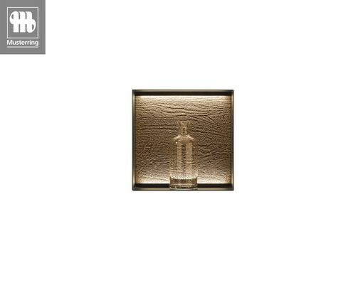 Musterring Hängeregal "Trevio" 7250, Riffelholz - Braun/Schwarz - 2