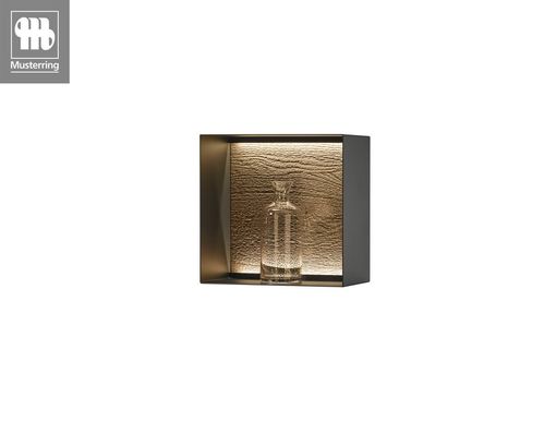 Musterring Hängeregal "Trevio" 7250, Riffelholz - Braun/Schwarz - 3