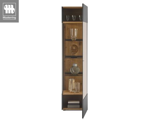 Musterring Vitrine "Trevio" 7250, Kerneiche Umato, Lack anthrazit - Braun/Anthrazit - 3