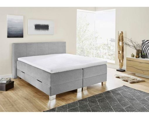 Boxspring-Bett "Samira" inkl. Bettkasten - Grau - 1