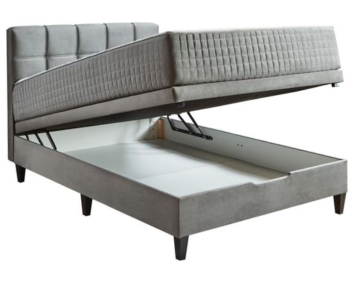 Boxbett "Santiago" mit Bettkasten, ca. 140x200 cm - Grau - 4