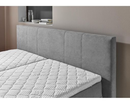 Boxspringbett "Stuttgart", ca. 180x200 cm, mit Stauraum - Silber - 5