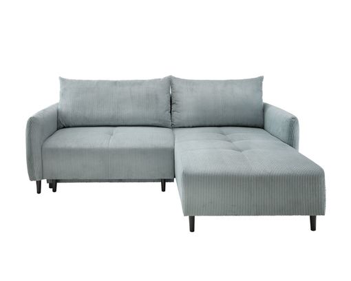 Polsterecke "Bero", Cordbezug, mit Staukasten - Aqua - 1
