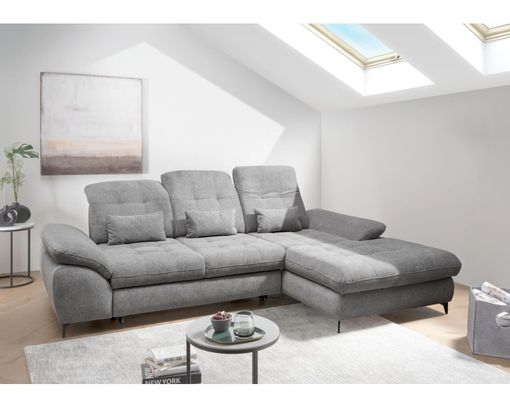 Wohnlandschaft "Bochum", leger, mit Liegefunktion und Stauraum - Grau - 1