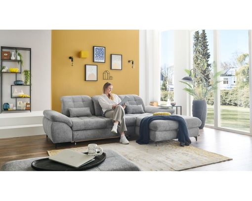 Wohnlandschaft "Bochum", leger, mit Liegefunktion und Stauraum - Grau - 6