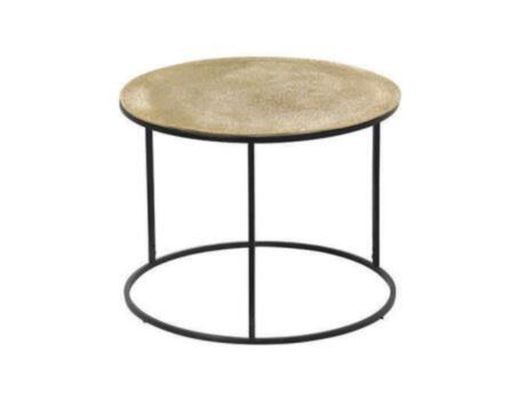 Beistelltisch "Mesa", Durchmesser ca. 60 cm - Gold/Schwarz - 1