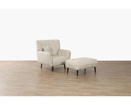 Hockerbank "Milan" - Creme/silber - 1