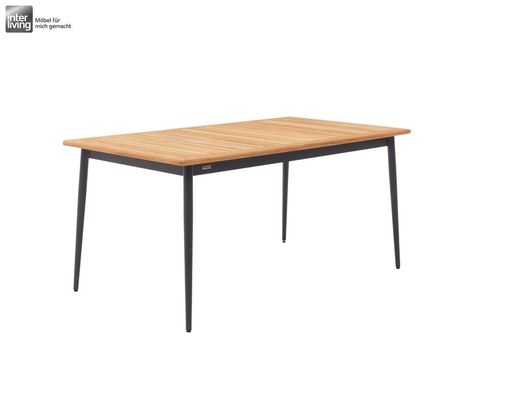 Interliving Tisch 7001, Platte Teak - Natur / Anthrazit - 4