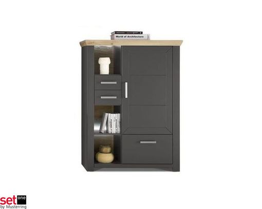Highboard Set One by Musterring "York" grau/Eiche - grau/Eiche - 1