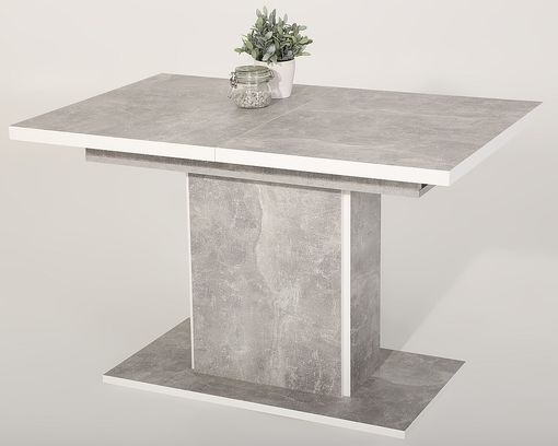 Säulentisch Hanna - Beton / Weiß - 1