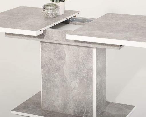 Säulentisch Hanna - Beton / Weiß - 2