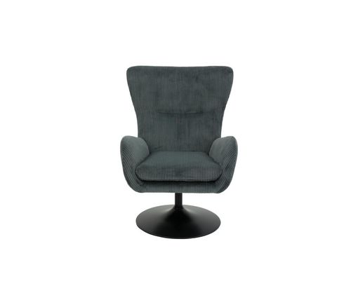 Sessel "Heddy", drehbar, Cord, dunkelgrau - Dunkelgrau - 1