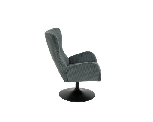 Sessel "Heddy", drehbar, Cord, dunkelgrau - Dunkelgrau - 3