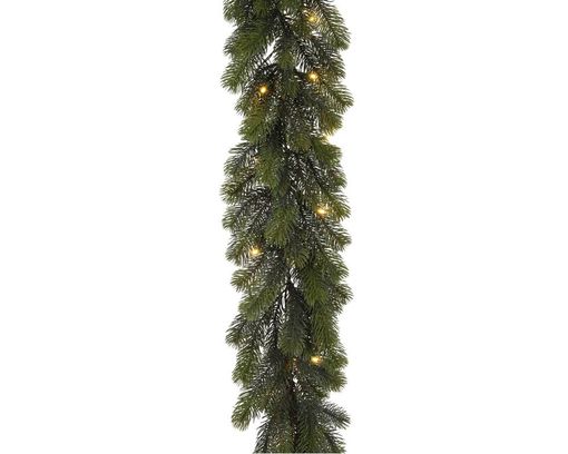 Tannengirlande inkl. Lichterkette, ca. 180 cm lang - Grün - 1