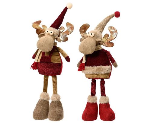 Deko-Figur Hirsch, verschiedene Ausführungen, ca. 50 cm hoch - Rot/Braun - 1