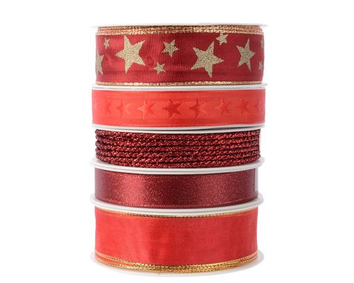 Geschenkband, ca. 3 m - rot - 1