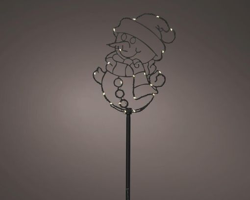 LED-Stecker Schneemann, ca. 75 cm - Schwarz - 1