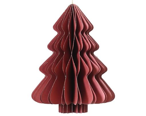 Deko-Baum aus Papier, rot, ca. 20 cm - Rot - 1
