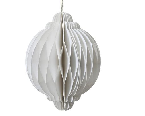 Papier-Zwiebel, weiß, ca. 20 cm - Weiß - 1