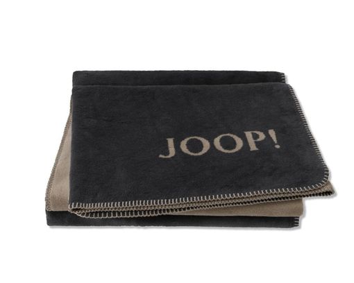 Joop Decke "Trend", ca. 150x200 cm, Anthrazit/Braun - Anthrazit/Karamell - 1