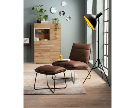 Lounge Sessel Modena leger - braun / schwarz matt - 1