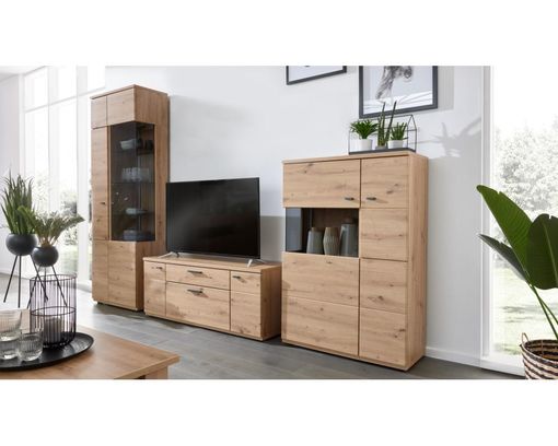 Interliving Wohnwand 2110, Alteiche Dekor - Braun - 1