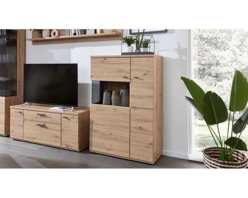 Interliving Wohnwand 2110, Alteiche Dekor - Braun - 12