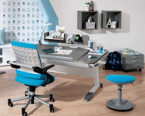 Kinderschreibtischstuhl "Potsdam" blau - Azurblau - 2