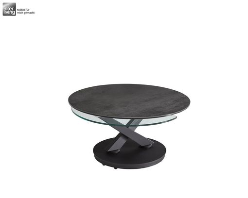 Interliving 6209 Couchtisch "Riviera" mit drehbaren ovalen Platten - Schwarz - 2