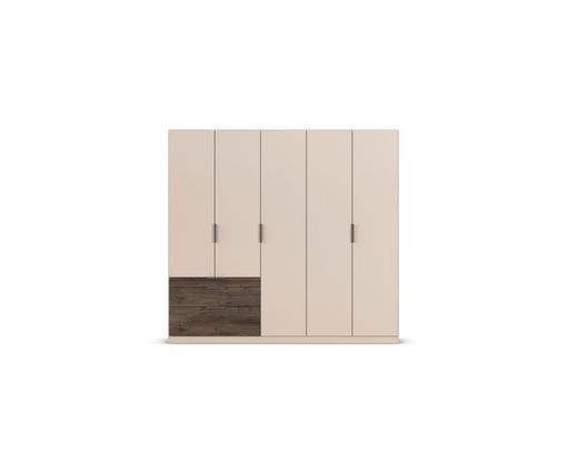 Drehtürenschrank "Reims", ca. 226x210 cm - Champagner/Dunkelbraun - 1