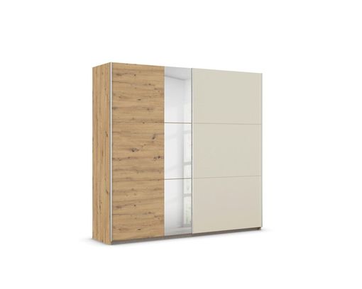 Schwebetürenschrank "Rennes" mit Spiegeltür - Braun/Champagner - 2