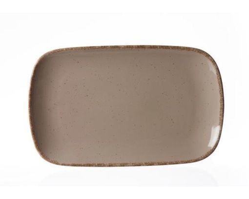 Servierplatte "Casa", ca. 33x20 cm, grau - Grau - 1