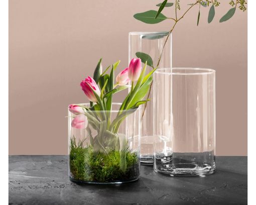 3-teiliges Vasenset "Leonie" aus Glas - Durchsichtig - 4