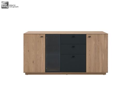 Interliving Sideboard 2025, Wildeiche, Anthrazit, Kork - Schwarz/Braun - 3