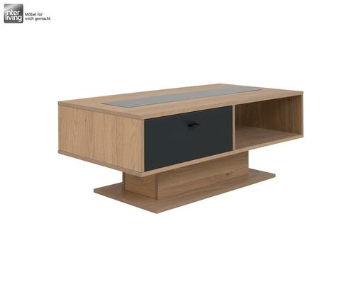 Interliving Couchtisch 2025, Wildeiche, Anthrazit, Kork - Schwarz/Braun - 2