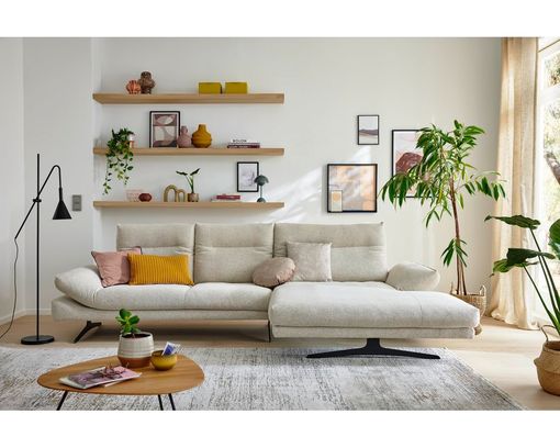Musterring Wohnlandschaft 2795 mit Metallkufen, besonders leger - Ivory - 1