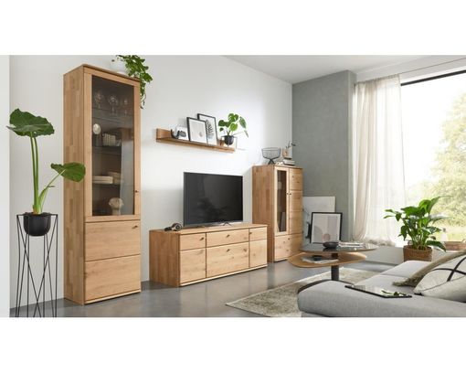 Interliving Anbauwand 2028, Wildeiche massiv - Braun - 1