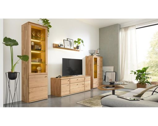 Interliving Anbauwand 2028, Wildeiche massiv - Braun - 4
