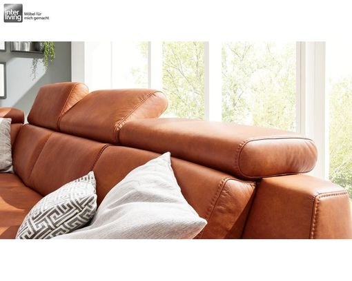 Interliving Wohnlandschaft 4060, leger, cognacfarben - Cognac - 3