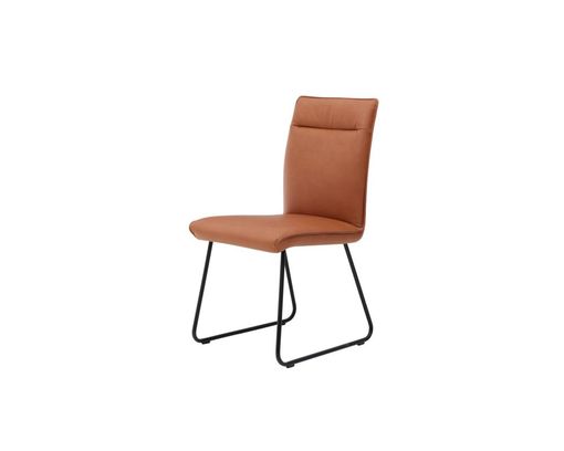 Interliving Stuhl 5505, Mikrofaserbezug braun, Kufengestell - Caramel - 4