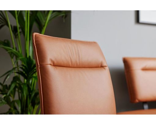 Interliving Stuhl 5505, Mikrofaserbezug braun, Kufengestell - Caramel - 6