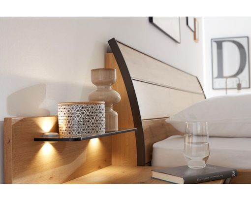 Interliving 1205 Schlafzimmer, Bianco-Eiche, Glas Champagner - Braun/Beige - 6